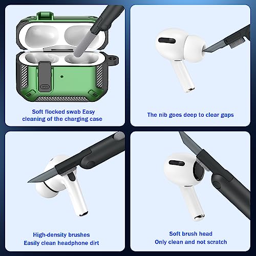 Image of RFUNGUANGO for AirPods Pro 2 Case Carbon Fiber Series, Green