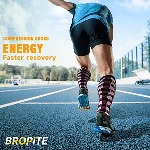 Bropite Compression Socks For Women & Men Circulation-Compression Socks 20-30 Mmhg-Best For Running,Medical,Nurse,Travel #TOP5