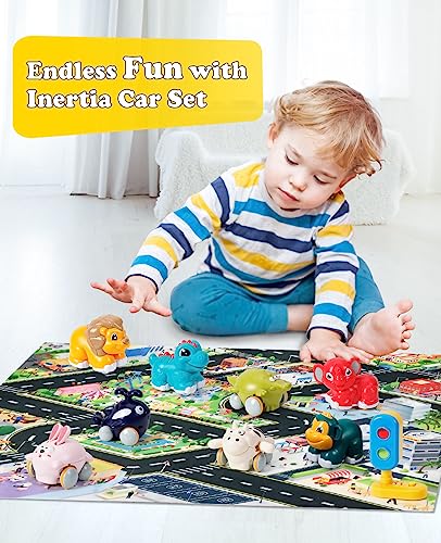 Kiddiworld Animal Car Toys For 1 Year Old Boy Gifts, Infant Baby Toys 12-18 Months, Pull Back Cars Truck Toys For 1-3 Year Old Girl Gifts, One First Christmas Birthday Gifts For Toddler Toys Age 1-2 #TOP1