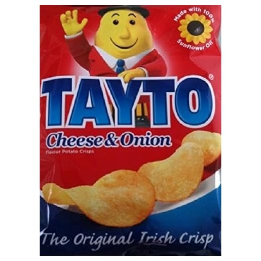 Tayto Cheese and Onion Crisps from Ireland (25 X 25g Packsts ) (Tayto Käse und Zwiebel Crisps aus Irland)