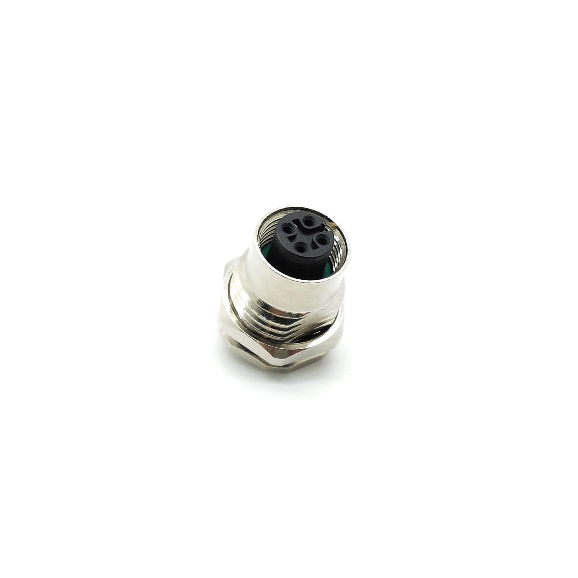 Elecbee M12 Anschluss Frontmontage 4 Pin A Code Buchse Buchse Plattenmontage Löten