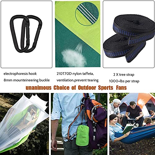 Camping Hammock With Mosquito Net - Portable Travel Hammock Bug Net - Camping Equipment - Hammock Tent For Outdoor Hiking Campin Backpacking Travel (Blue) #TOP4