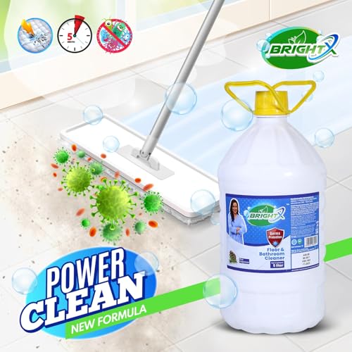 Image of Brightx Floor Cleaner Liquid Pine | Disinfectant Phenyl for Floor Cleaning | Kills 99.9% Germs | Bathroom & Tile Cleaner | Multi Surface Cleaner for Home | Concentrated Liquid | 5L x 2 Pack