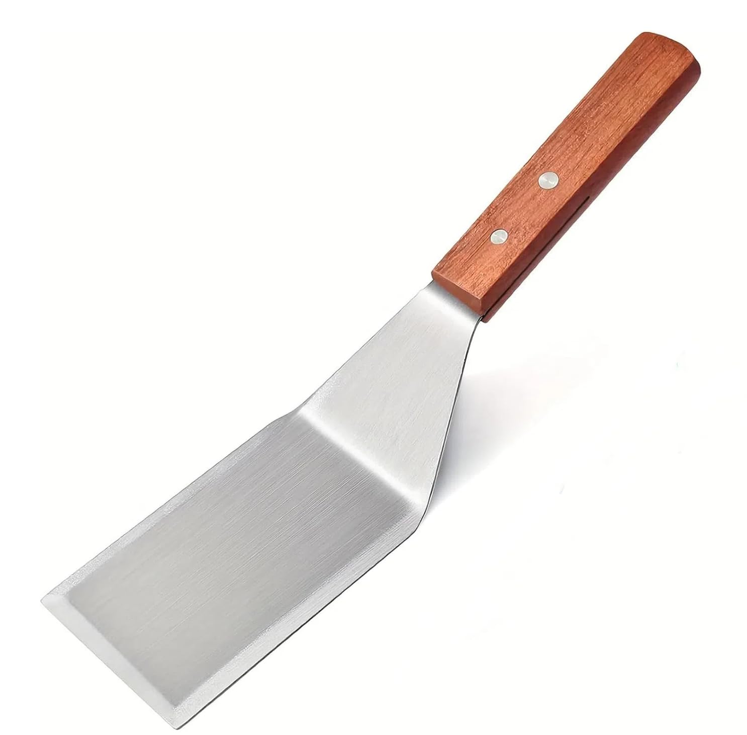 Cyoufine Hamburger Spatula Turner, Stainless Steel Heavy Duty Spatula Turner, Metal Spatulas for Cast Iron Skillet, Grill Griddle Scraper Kitchen