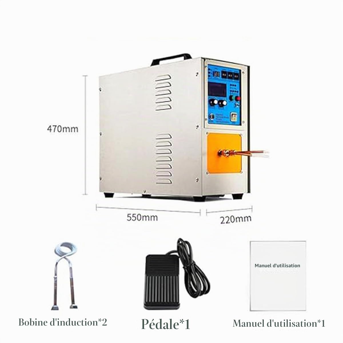 15KW 30-80 KHz Machine de Chauffage par Induction à Haute fréquence Équipement de trempe et de Refroidissement de Tubes en cuivre Brasage et recuit Traitement Thermique
