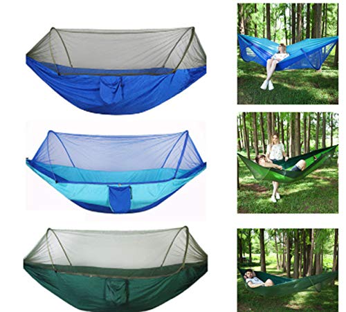 asdf Mosquitera Exterior Hamaca Sombrilla Cama De Camping Portátil Columpio De Alta Intensidad para Dormir 250 X 120 Cm (Negro)