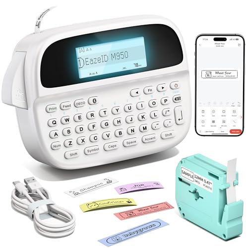Étiqueteuse avec ruban adhésif de bureau et mini imprimante portable PC