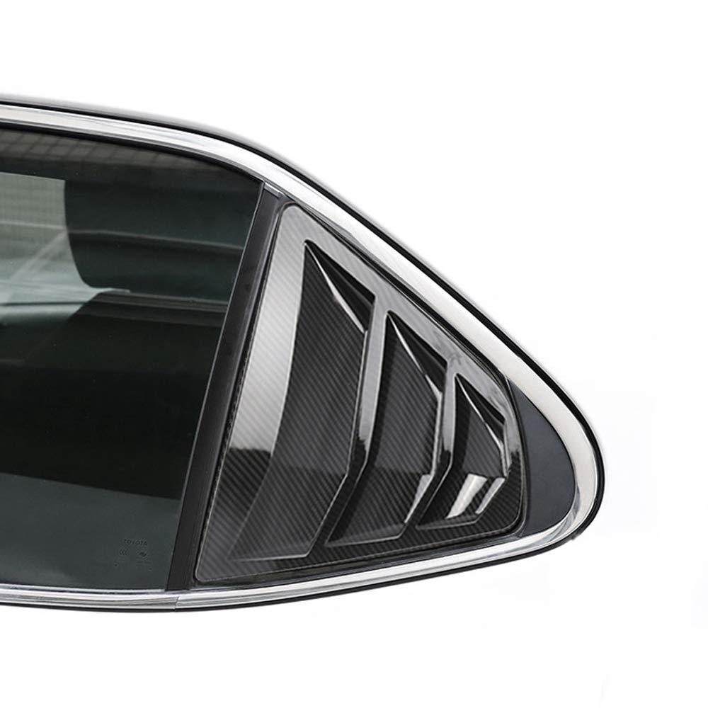 HIGH FLYING for Toyota Camry V70 2018 2019 2020 2021 2022 2023 2024 Window Scoop Louvers Cover ABS 2PCS (Carbon Fiber Style)