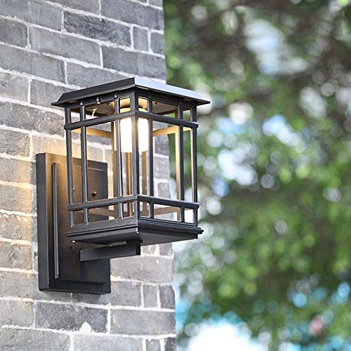 Éclairage jaune solaire LED 5W étanche avec plaque murale pour lanterne carrée