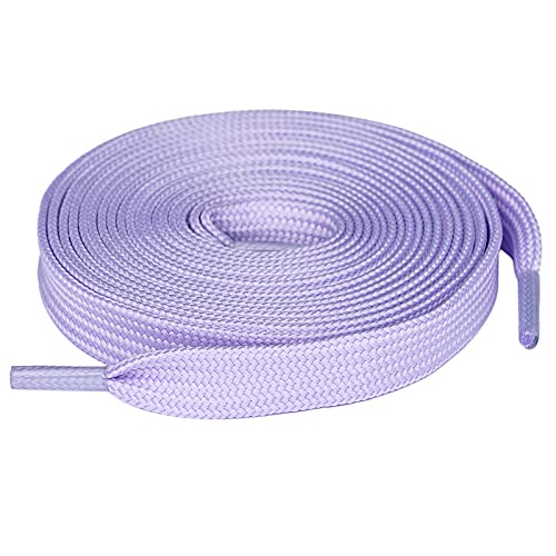 Olukssck [1 Pair Flat Shoe Laces For Sneakers, 2/5" Wide Athletic Shoelaces Lavender 54 Inch(137Cm) #TOP6