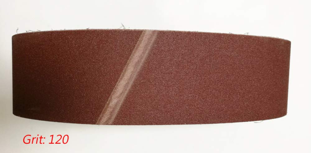 5 piezas de cinta de lijado de 100 * 915 mm * 36 & quot; Pantalla de lijado 100 * 915 Banda abrasiva con ceñidor 60 80100120240600800 Para madera, 5 piezas Grano 600