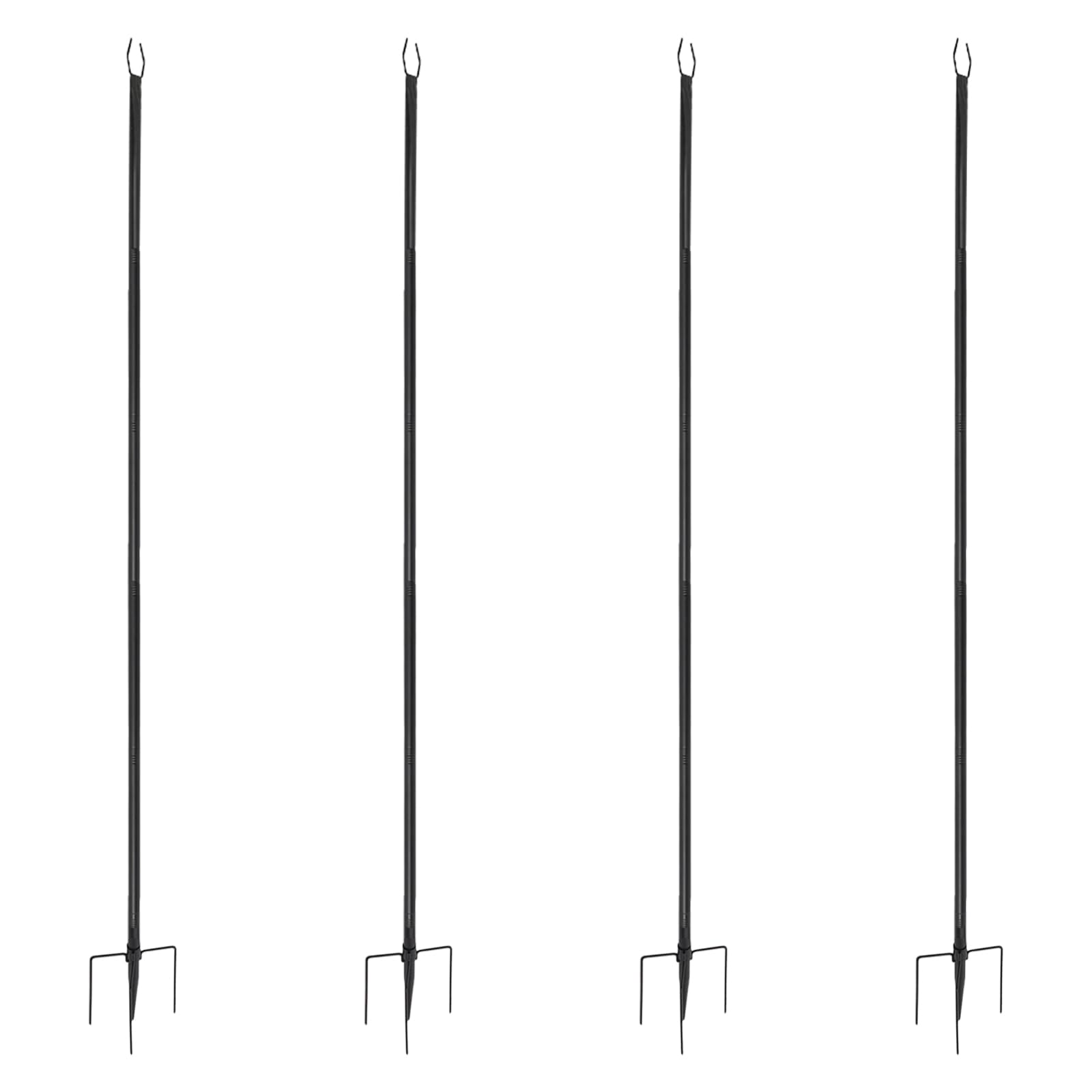 4 Stück Outdoor String Lights Pole, Außen Hängende Lichtstangen