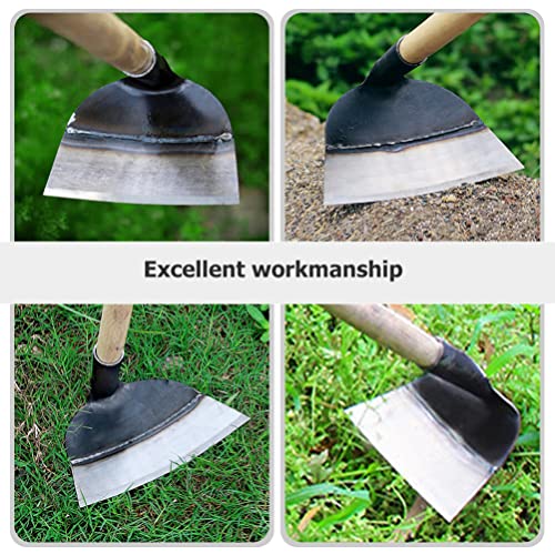 Image of DOITOOL Heavy Duty Garden Hoe Tool Solid Steel Hand Hoe for Weeding Digging Soil Loosening and Planting in Backyard and Farm