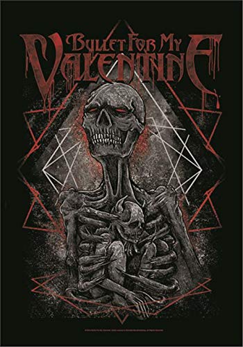 Heart Rock Original Flag B.F.M.V. Skeleton, Fabric, Multicoloured, 110 x 75 x 0.1 cm