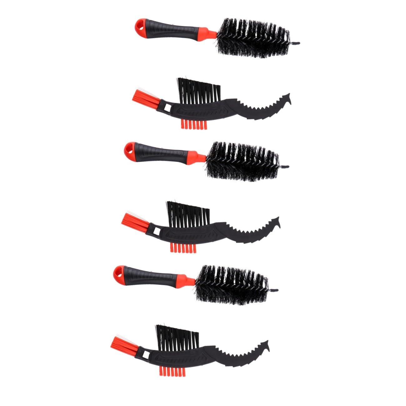 Hemobllo 3 Set Set Spazzole Per Pneumatici Spazzola Catena Bici Detergente Per Catene Di Biciclette Kit Per La Pulizia Della Catena Della Bicicletta Nylon Rosso 2 Pezzi*3