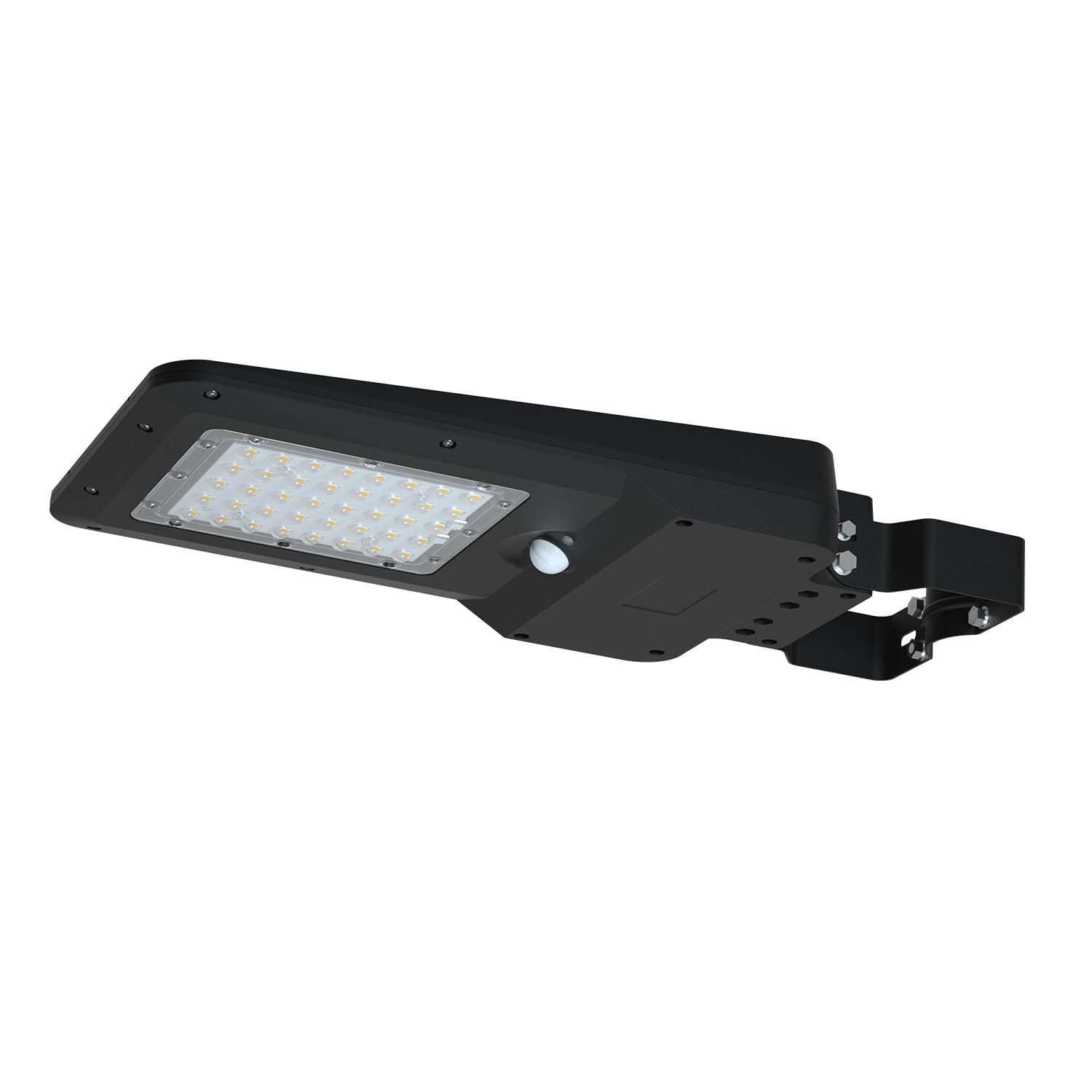 Velamp Cruiser M Lampione solare 25 W – 3000 lm, 40 SMD LED, Sensore di Movimento, Batteria Ricaricabile, IP65, Automazione Notturna – Ideale per Giardini, Parcheggi, Viali