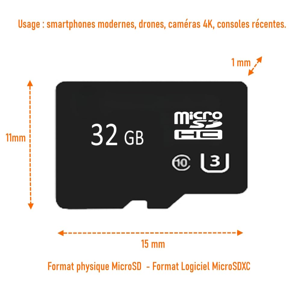 Carte Mémoire MicroSD 128 Go pour Samsung Galaxy A .. 100 MB/s + Adapta .. | Pour A27 A17 A26 M55 A07 A16 M35 A03 A52s A53 A06 A55 A25 A05s A15 A35 A52 5G A51 5 A31 A12 A42 A02s A41 A21s A50 A6 A70