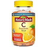 Vitamin C Gummies 250 mg, 80 Count, for Immune Support, Antioxidant Support, Collagen Support for Skin Health, Tangerine