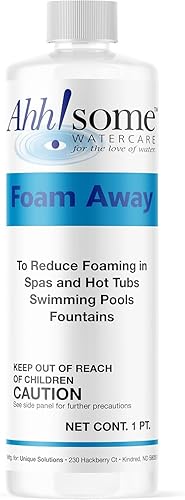 Ahh!Some Water Care - Desespumador para bañera de hidromasaje y spa, eliminador de espuma de 1 pinta para bañera de hidromasaje y piscina, solución