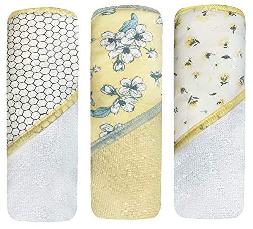 Image of MODERN BABY 3 Pack Hooded Baby Bath Towel Set for Newborns Infants & Toddlers, Boys & Girls Baby Hooded Towels