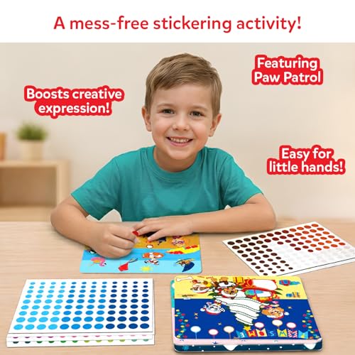 Image of Skillmatics Dot It Sticker Art - PAW Patrol, Mess-Free Fun for Kids, 500+ Stickers, Craft Kits, DIY Scrapbooking Activity, Gifts for Boys & Girls Ages 3, 4, 5, 6, 7
