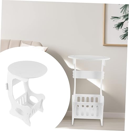 Miniatura 5 de Mesa auxiliar para mesa de café, mesa de cama, mesa de té para portátil, sofá, sofá circular, multifunción, mesa auxiliar redonda de almacenamiento,