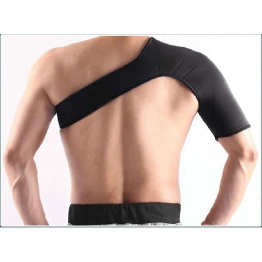 Shoulder Support Brace With Adjustable Stretch Strap Belt For Men & Women, Rotator cuff brace for shoulder pain relief, dislocated, frozen, mouse shoulder pain relief (Black) - Image 3 thumbnail