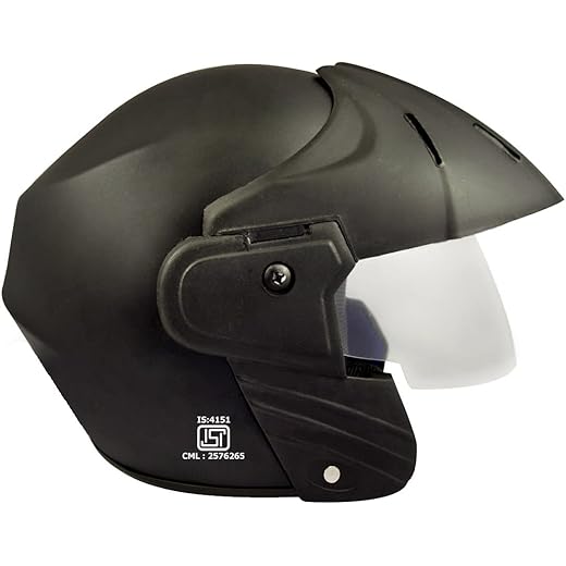 Deltz Open Face Helmet XL Black Matte