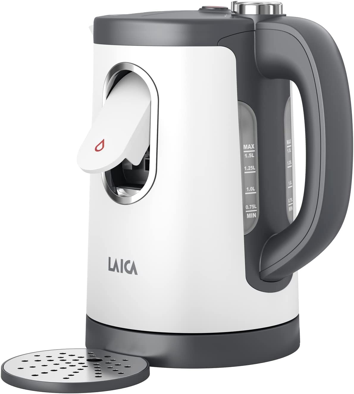 Hervidor eléctrico LAICA Dual Flo con dispensación de una sola taza, Capacidad 1.5 L