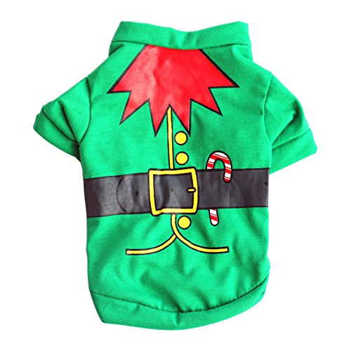 Ohohe2525 Dog Clothes Christmas Costume Cute Cartoon Clothes for Small Dog Cloth Costume Dress Xmas Apparel for Kitty (XS)