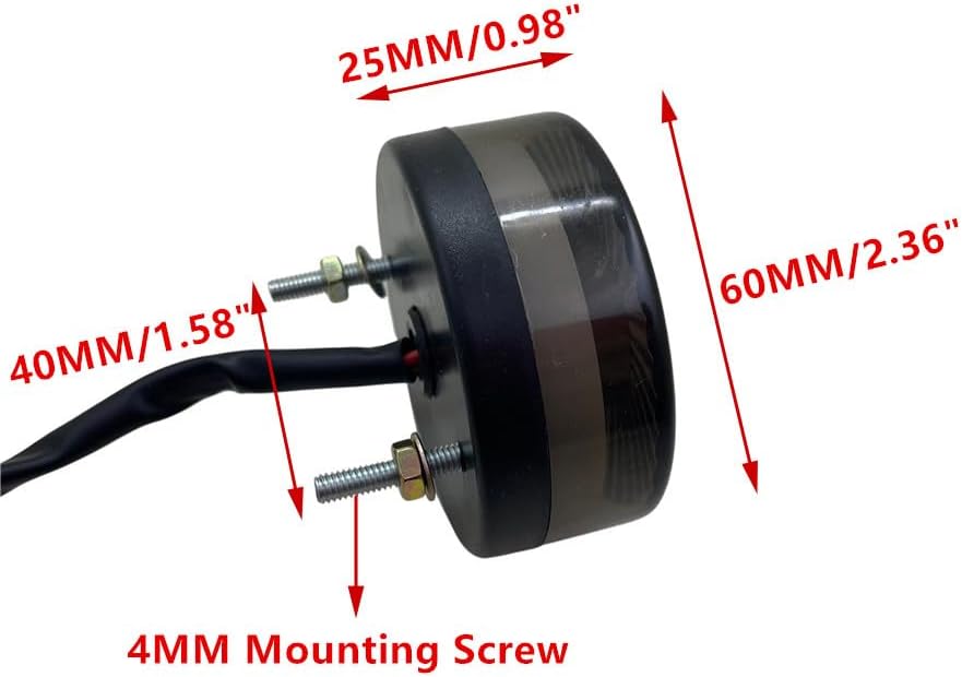 Miniatura 5 de Universal LED redondo motocicleta trasera freno freno luz moto placa montaje lámpara para Cafe Racer Honda ATV UTV Suzuki