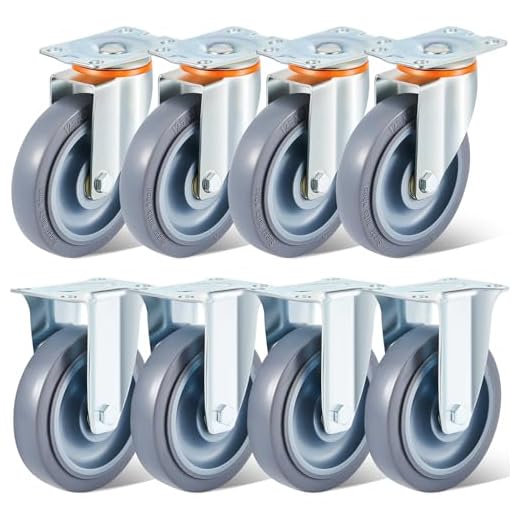 Non-Marking Heavy Duty Replacement Caster Kit