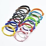 JJWNML 16pcs welpen ID halsbänder, Neugeborene kätzchen, weiche Polyester halsbänder einstellbare Bands Identifikation welpenhalsband für Neugeborene Haustier, Multi Coloured (S,12-20CM)