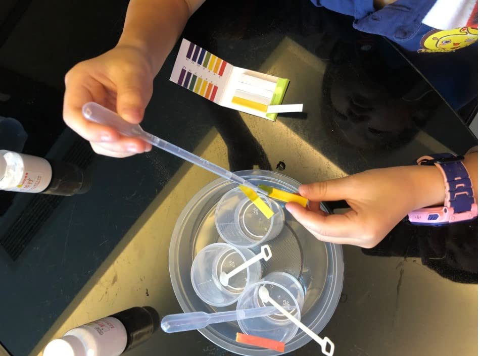 Miniatura 4 de Othmro Paquete de 10 tiras de prueba de pH 0.5-5.0, papel de prueba extenso, papel de prueba de tornasol, 80 tiras por paquete de tiras de pH para