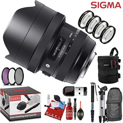 Sigma 12-24mm f/4 DG HSM Art Lens for Canon EF with and a Heavy Duty Extra Padded Lens Case