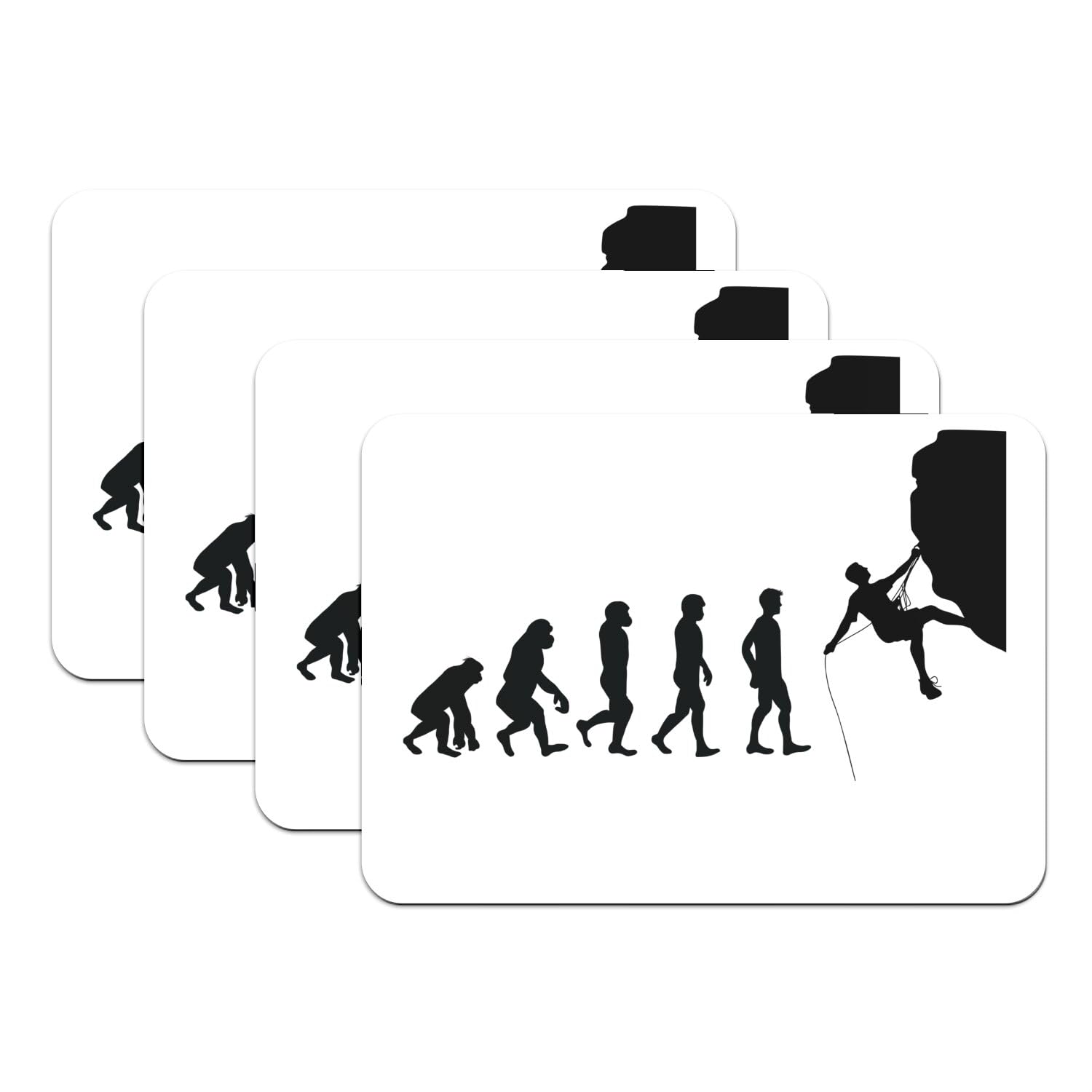 Set de table escalade en caoutchouc blanc grand format de 4 pièces pour sportifs