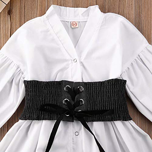 image for Argorgeous Baby Girls Dress Shirt White Puff Long Sleeve Tops Toddler 