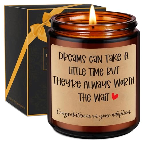 Miracu Candle, Congratulations Pet Adoption Gifts, Party, Adoption Day Gifts for Adoptive Parents, New Family - Adopting Anniversary, Newly Parent's Day, Congrats Gotcha Day for Adopted Mom Dad Couple