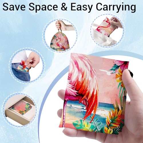 Image of Pink Bird Beach Grip Bag for Gymnast Drawstring Athlete String Bag for Travel