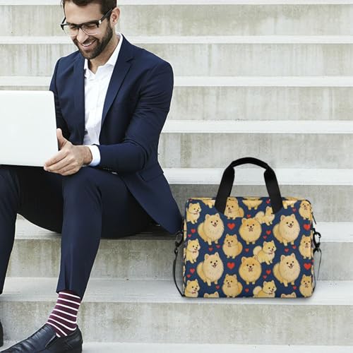 Maletín para laptop portátil 15.6" azul con diseño de perro miniatura 3