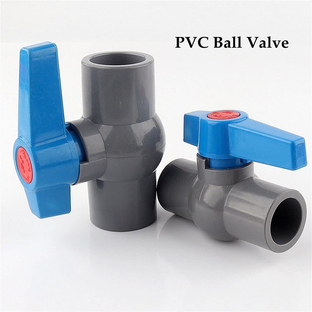 Válvula de bola de PE Conector de tubería 3 piezas Válvulas de bola de tubería de PVC, ID 20/25/32/40/50/63 mm Sistema de riego por agua Tubo de drenaje Válvulas rápidas Conector de tubería de agua Ac