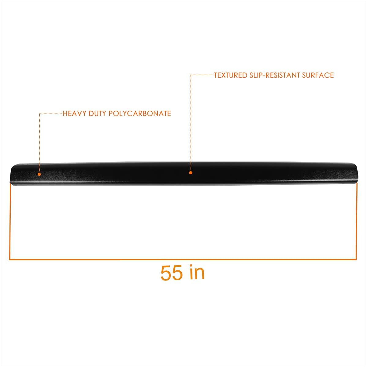 Truck Bed Rear Tailgate Rails Molding Caps Covers Protector w/Tape Compatible with 04-12 Colorado/Canyon Regular/Ext Cab