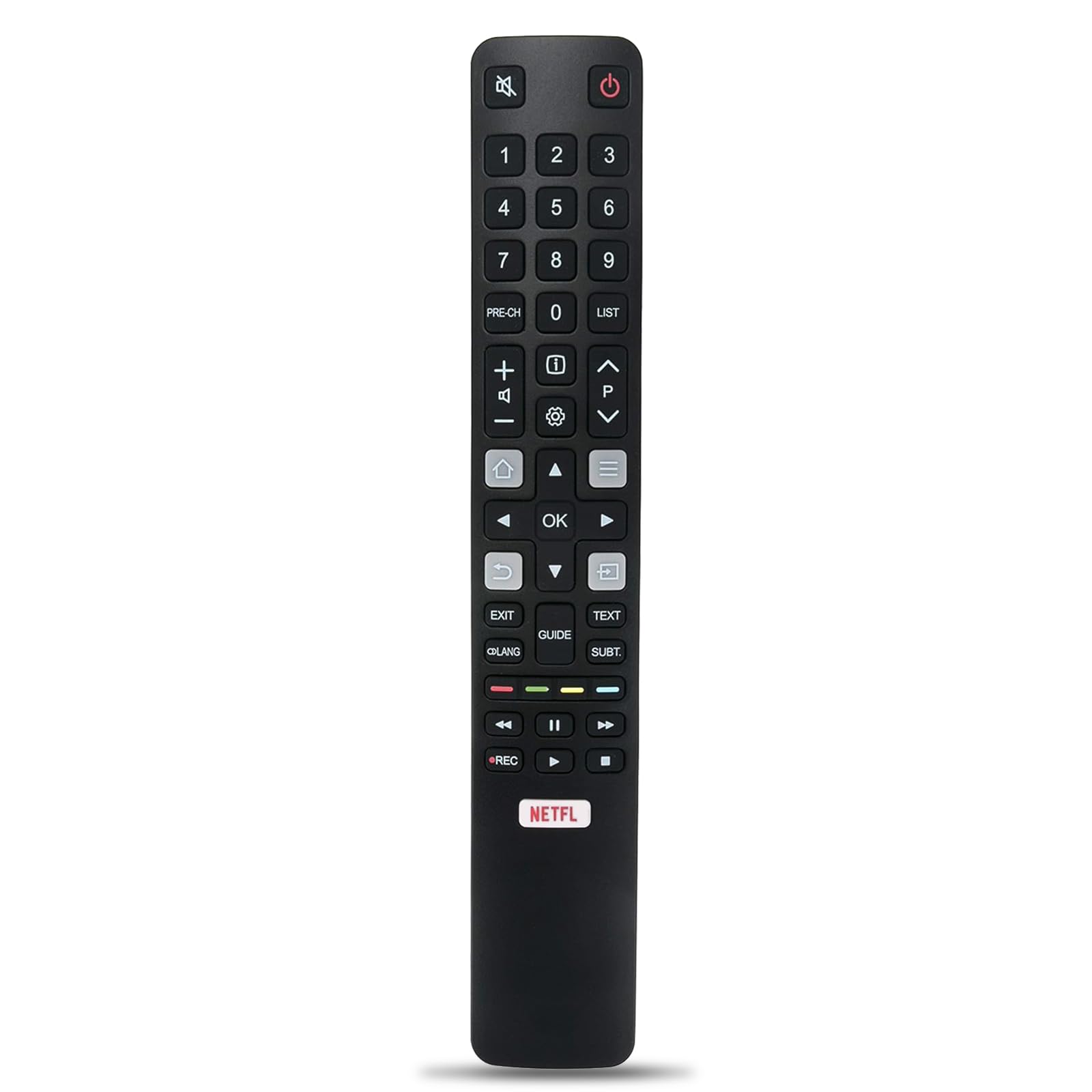 Télécommande TCL de Remplacement RC802N Télécommande Universelle TCL TV Compatible avec Tous Les téléviseurs TCL Smart TV, avec Bouton de Raccourci Netflix 32ES560 40ES560 U50P6146 U55C7006 U65X9026