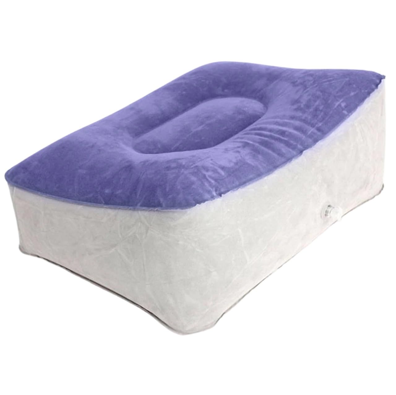 Reposapiés Inflable portátil for Viaje, Almohada reposapiés, cojín de Aire, Almohada de Descanso Ajustable Plegable, avión, Tren, Cama for niños, Coche y autobús(Purple)