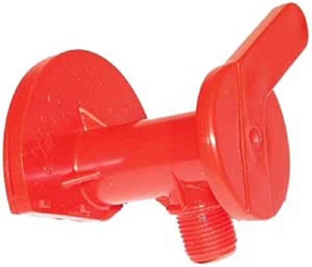 Rolly Toys Drain Tap for Slurry Barrels (Outlet Tap for Slurry Barrel, Red, Accessories for Rolly Toys Slurry Barrel) 37512100020