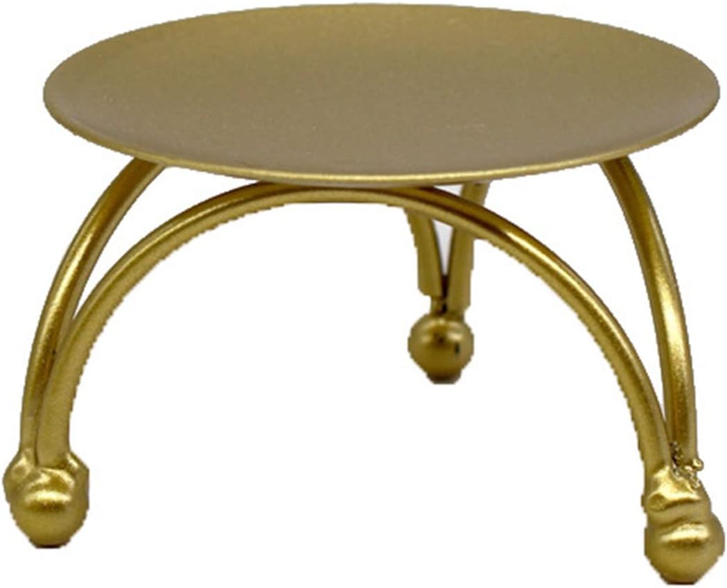 Iron Plate Candle Holder Decorative Pillar Candle Stand for