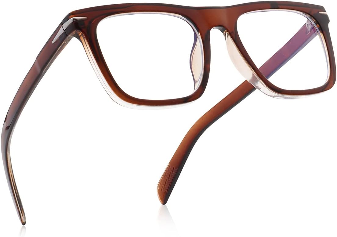 NIDOVIX Trendy Square Blue Light Blocking Glasses for Men
