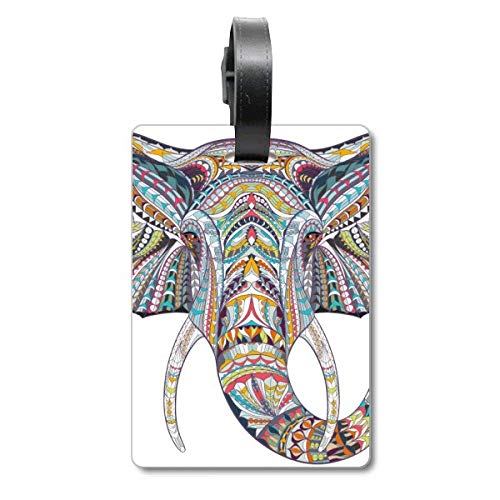 Étiquette valise éléphant coloré pour ne plus jamais perdre son bagage
