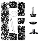 tornillo de presion plastico 【Materiales de alta calidad】: estas grandes hebillas blancas de acero inoxidable están hechas de acero inoxidable y cobre de alta calidad. Son fuertes y durables. Son adecuados para uso en interiores y exteriores. Son resistentes a la corrosión y la superficie de acero inoxidable no es fácil de oxidar.