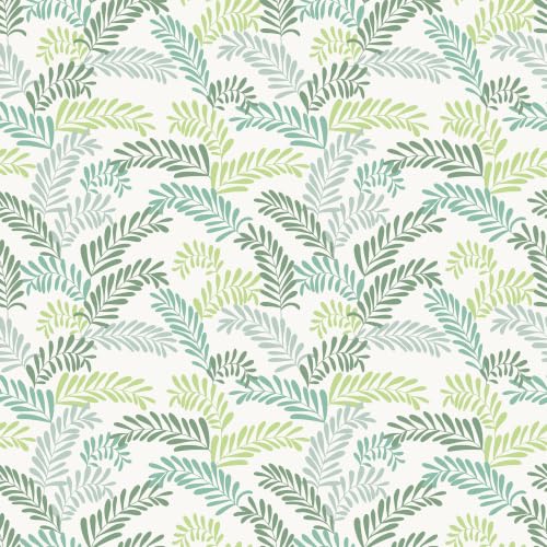 Image of LORETO - A QUALITY LINEN BRAND 144 TC 100% Pure Cotton Double /Queen Fitted Bedsheet with 2 Pillow Covers for 72 x 60 Inch Mattress, All-Around Elastic, 8 Inch Deep Pocket, Green Leafy Haven